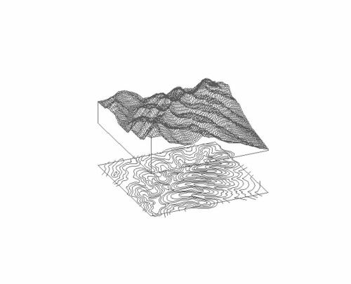 digital render of Pinna Geologica for CNC routing, 2002