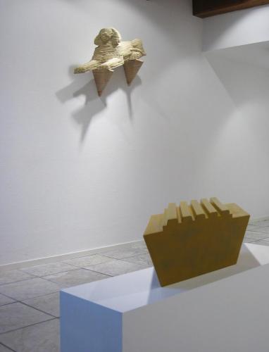 Sphinx, Sarcophagus glass fibre, plywood 84cm (L), and mixed media 92cm (L) 2004