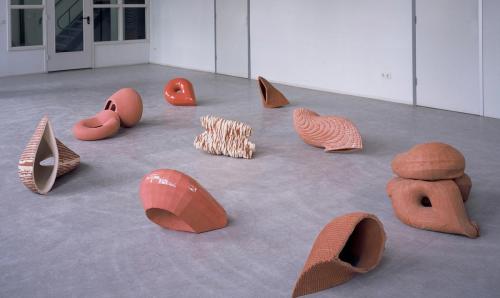 Serpents and Snails, installation view, ceramic, 2001, ekwc