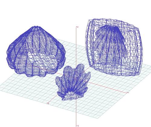 digital STL wire frame file for rapid prototyping