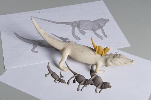 Rapid prototype morphs and digital scans on paper