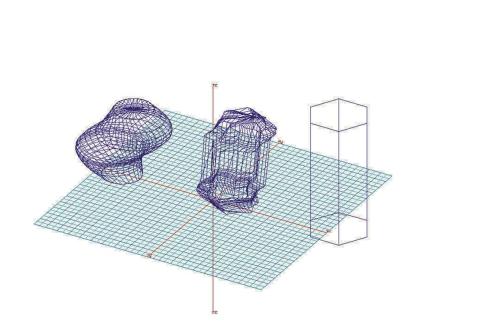 Digital sketch of morphing between 2 forms,2009